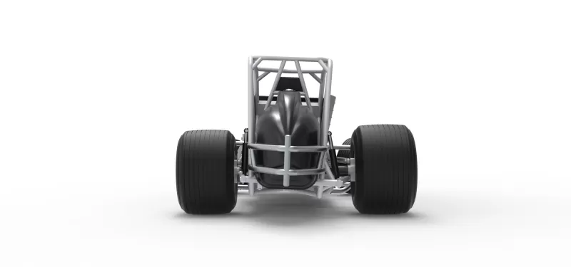 Vintage Dirt Silver Crown Car while turning Scale 1:25 - Model preview 16