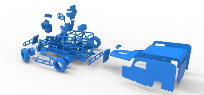 Dwarf car while turning Scale 1:25 - Model preview 29