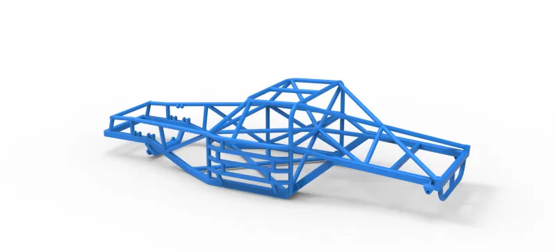 Frame of Vintage Dirt late model Race car Scale 1:25 - Model preview 9