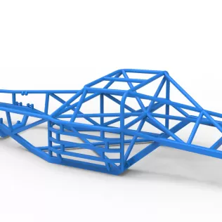 Frame of Vintage Dirt late model Race car Scale 1:25 - Model thumbnail 9