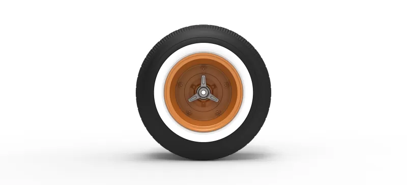 Wheel of Vintage Dirt race car V8 Scale 1:25 - Model preview 5