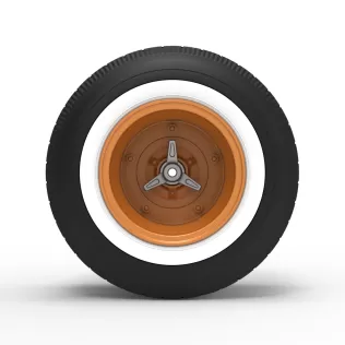Wheel of Vintage Dirt race car V8 Scale 1:25 - Model thumbnail 5