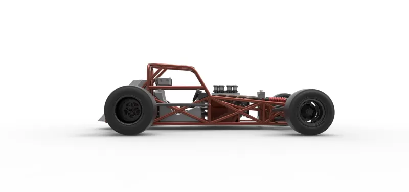 Supermodified front engine race car Base Version 3 Scale 1:25 - Model preview 22
