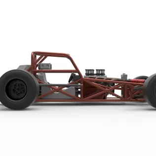 Supermodified front engine race car Base Version 3 Scale 1:25 - Model thumbnail 22
