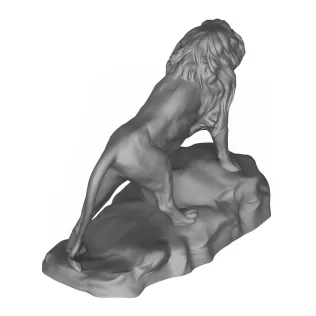 Lion Sculpture 3D Printable Model