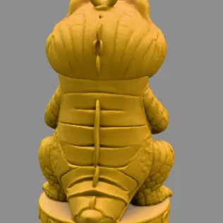 Cute Crocodile with Heart – 3D Printable STL File - Model thumbnail 5