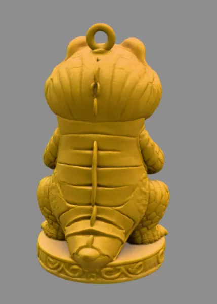 Cute Crocodile with Heart – 3D Printable STL File - Model preview 5