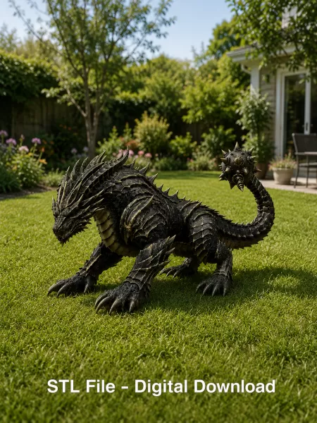 Abyssal Ironclad Dragon STL File for 3D Print - Model preview 2