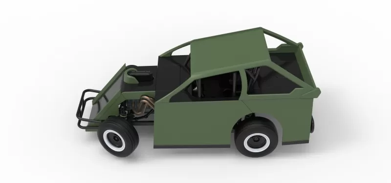 Mod Lite Race car while turning Version 2 Scale 1:25 - Model preview 10