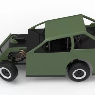 Mod Lite Race car while turning Version 2 Scale 1:25 - Model thumbnail 10