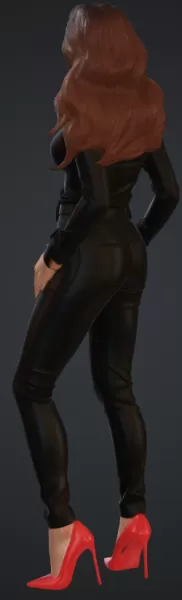 Frau mit engen sachen,lachend und Hände in den taschen - Model preview 4