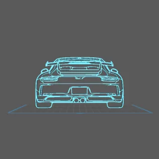 Porsche - 911 GT3 modele 991 Wall Art