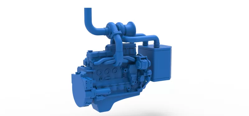 Engine of Pro Stock Pulling Tractor Scale 1:25 - Model preview 12