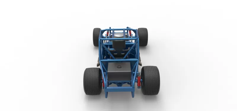 Vintage Dirt Modified stock car Base Scale 1:25 - Model preview 17