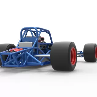 Supermodified front engine race car Base Version 4 Scale 1:25 - Model thumbnail 19