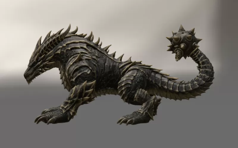 Abyssal Ironclad Dragon STL File for 3D Print - Model preview 6