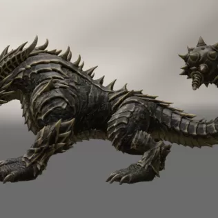 Abyssal Ironclad Dragon STL File for 3D Print - Model thumbnail 6