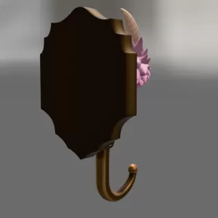 Grumpy Dragon Wall Hook STL File for 3D Print - Model thumbnail 6