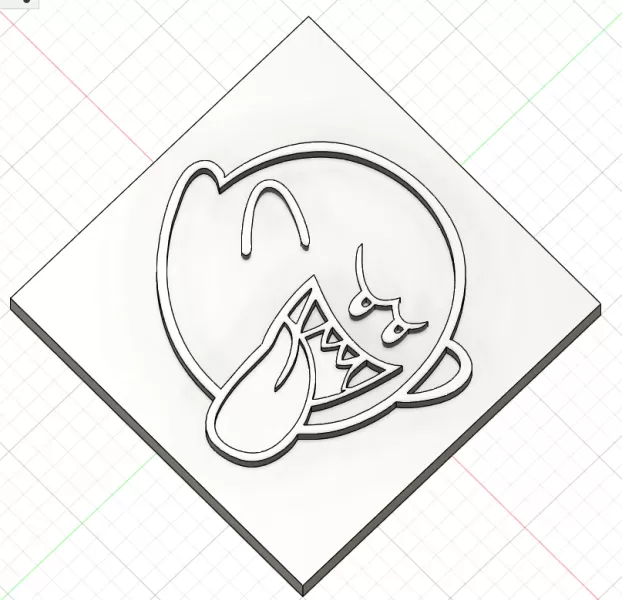 Plaque tête Boo - Nintendo Wall art - Model preview 2