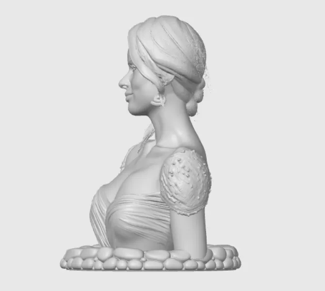 Olivia Wilde 3D Bust - Model preview 6