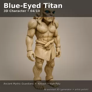 Ancient Mythic Guardians – 10x High-Poly Character Pack - Model thumbnail 8