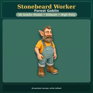 Forest Goblin Bundle – Stylized Kitbash High-Poly Character Pack - Model thumbnail 18