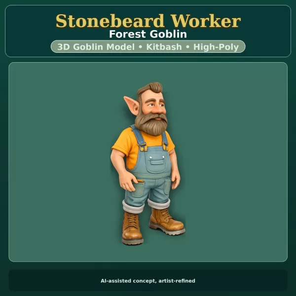 Forest Goblin Bundle – Stylized Kitbash High-Poly Character Pack - Model preview 18