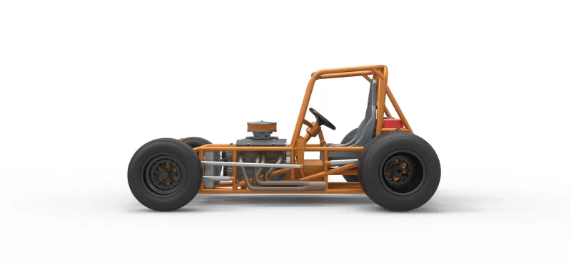 Vintage Sprint car Base Version 2 Scale 1:25 - Model preview 9