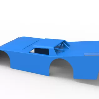 Shell of Vintage Dirt late model Race car Version 4 Scale 1:25 - Model thumbnail 10