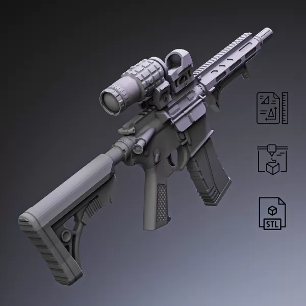 M4 Custom Tactical Rifle #RoZ - Model preview 6