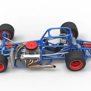 Supermodified front engine race car Base Version 4 Scale 1:25 - Model thumbnail 10