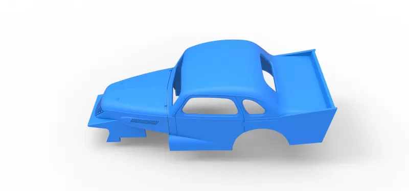 Shell of Vintage Dirt Modified stock car Scale 1:25 - Model preview 8
