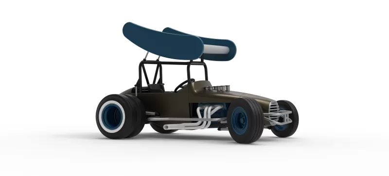 Vintage Winged Supermodified for Dirt while turning V2 1:25 - Model preview 25