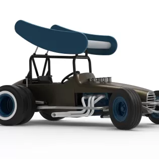 Vintage Winged Supermodified for Dirt while turning V2 1:25 - Model thumbnail 25