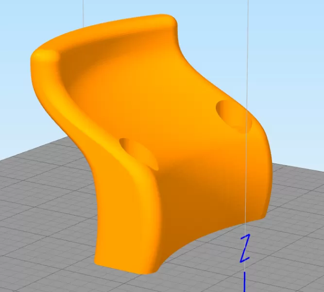 Helmet holder on wall - Model preview 1