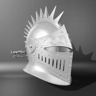 Medieval Knight Helmet - Model thumbnail 2
