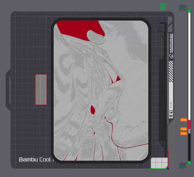 TONGUE PLAY GLOW (HueForge NSWF) 67x100mm - Model preview 13