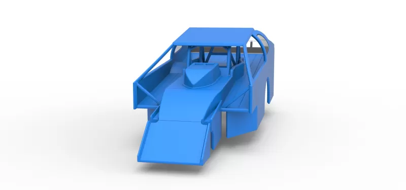 Shell of Northeast Dirt Modified stock car Version 2 Scale 1:25 - Model preview 4