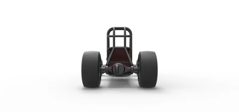 Vintage Front engine dragster Base Version 4 Scale 1:25 - Model preview 16