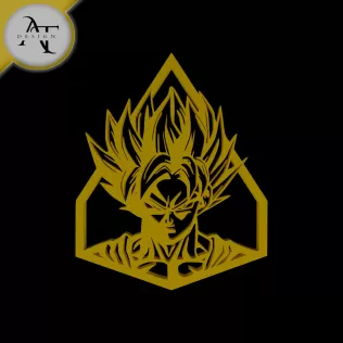 Goku - Dragon Ball - Silhouette - 2D Wall Art Decor
