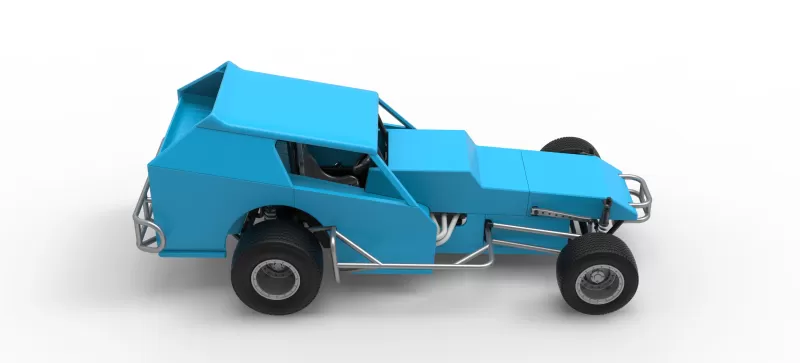 Vintage Dirt Modified stock car Version 8 Scale 1:25 - Model preview 23