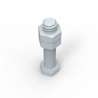 Bolt with nuts - Model thumbnail 3