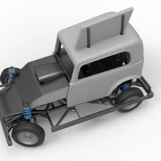 New Zealand Ministock car while turning Scale 1:25 - Model thumbnail 4