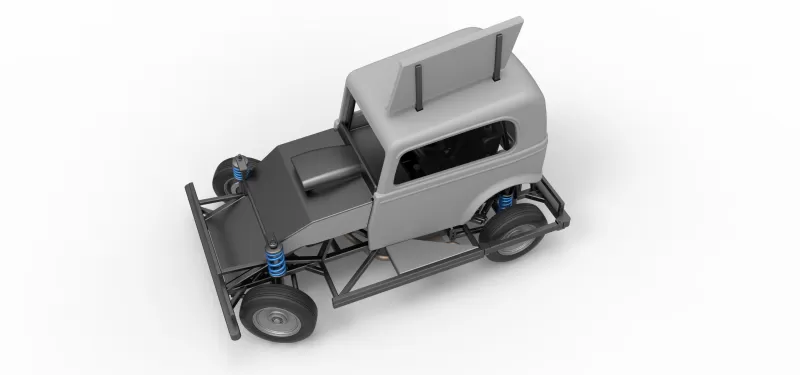 New Zealand Ministock car while turning Scale 1:25 - Model preview 4