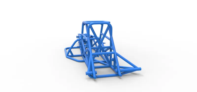 Frame of Supermodified front engine race car V3 Scale 1:25 - Model preview 10
