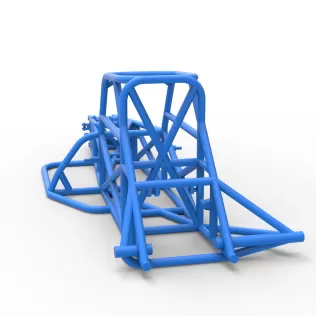 Frame of Supermodified front engine race car V3 Scale 1:25 - Model thumbnail 10