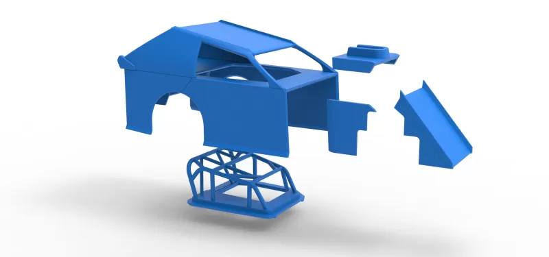 Shell of Mod Lite Race car Scale 1:25 - Model preview 28