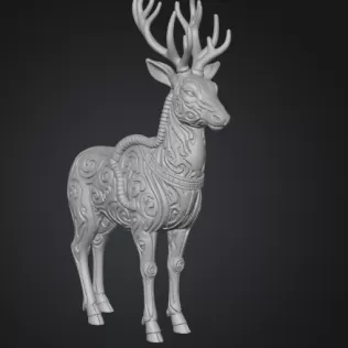 Steampunk Stag — Printable STL ( Collectible) - Model thumbnail 4