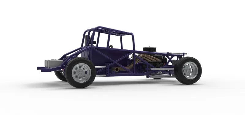 Canadian vintage modified stock car Base Scale 1:25 - Model preview 21