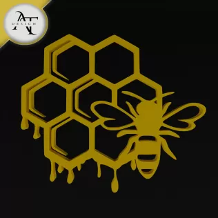 Bee - Silhouette - 2D Wall Art Decor